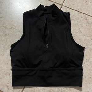EVLV sports bra quarter zip